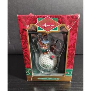 Christmas Traditions Golf Ball Squirrel Tee‎ Off Ornament in box